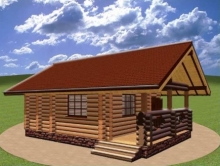 Загальна площа бані 43,6м2